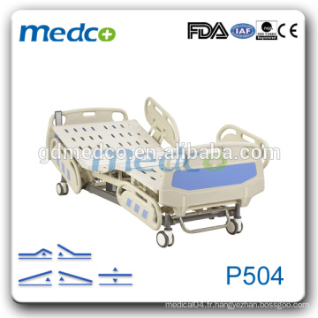 Medco P504 ICU Five Function Electric Hospital Medical Bed avec rail latéral ABS à vendre